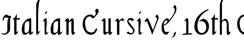 Italian Cursive, 16th Century Font Download Free